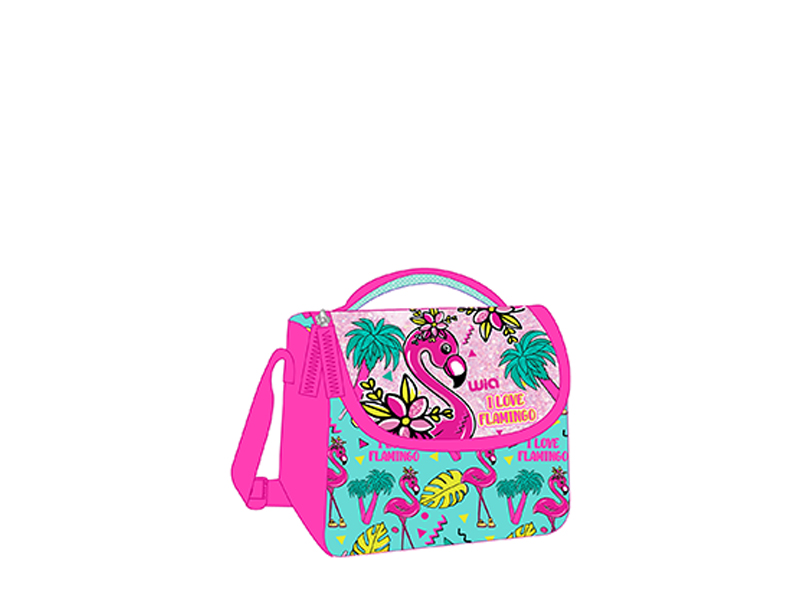 Wia Palm Flamingo Kız Çocuk Termoslu Beslenme Çantası Turkuaz-Pembe