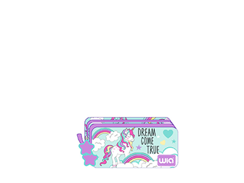 Wia Soft Unicorn Kız Çocuk Kalemlik Su Yeşili-Mor